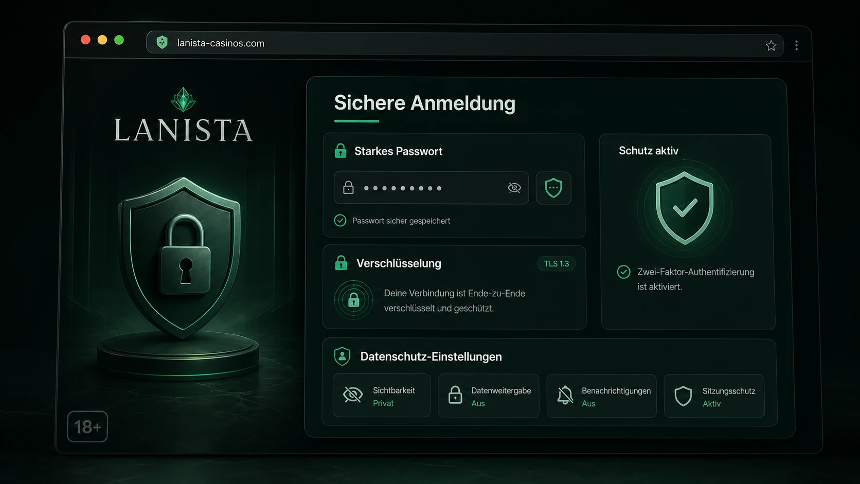 Sicherheit beim Lanista Casino Login
