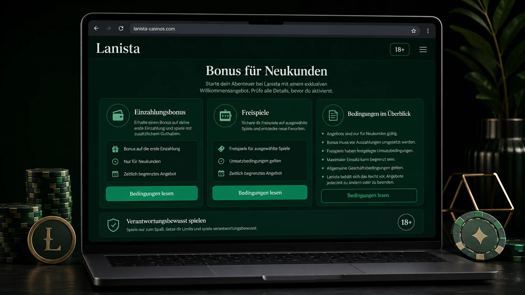 Lanista Casino Bonus für Neukunden